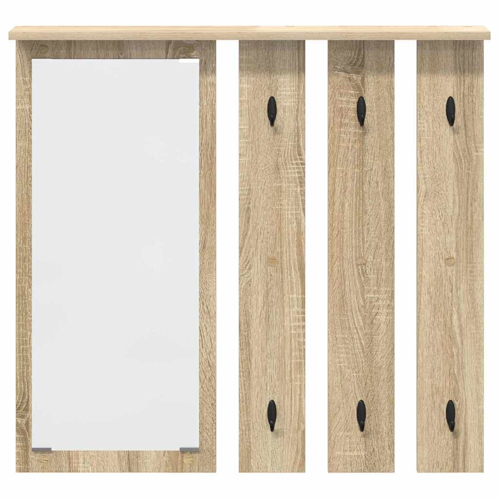 Porte-manteau mural avec étagère Chêne sonoma 84 x 10 x 80 cm