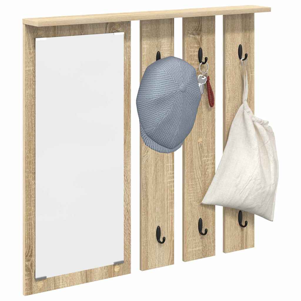 Porte-manteau mural avec étagère Chêne sonoma 84 x 10 x 80 cm