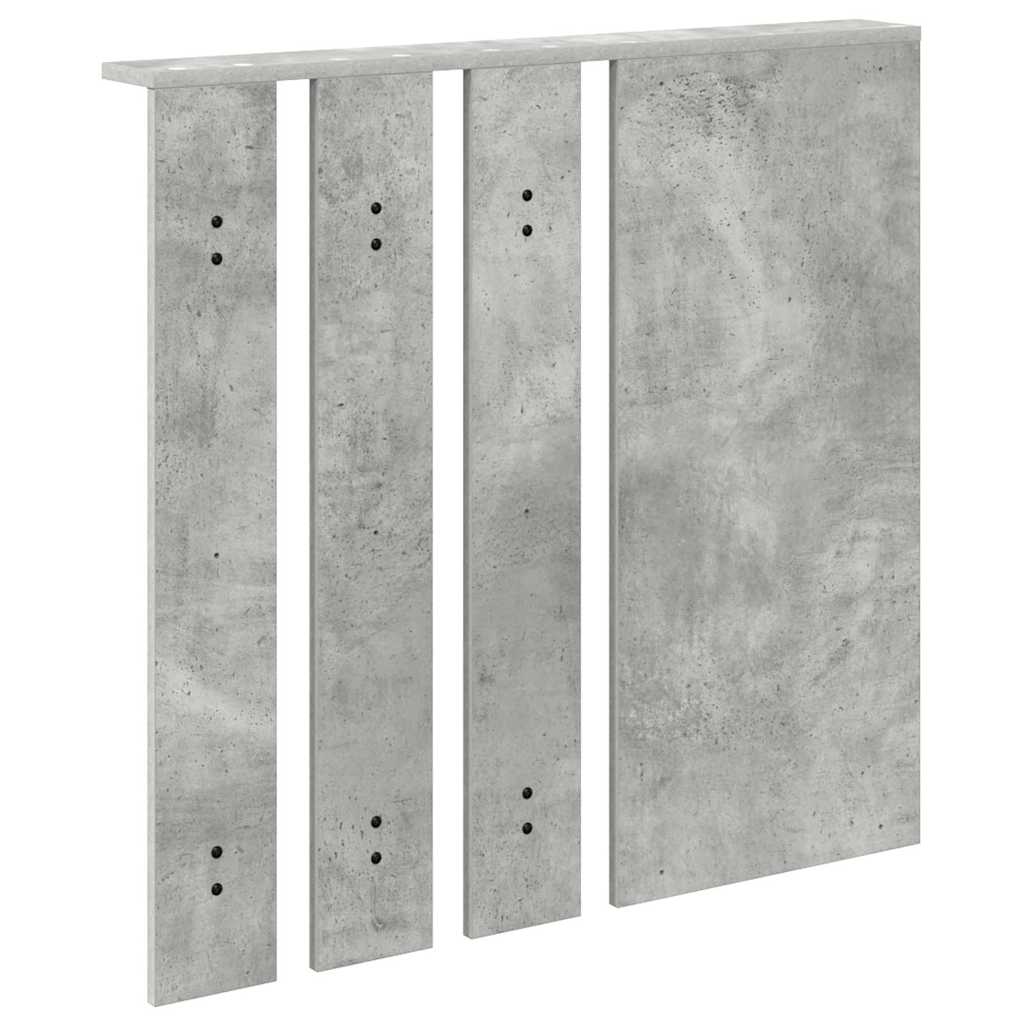 Porte-manteau mural avec étagère Gris béton 84 x 10 x 80 cm