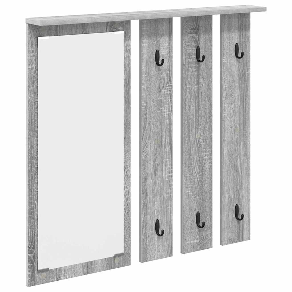 Porte-manteau mural avec étagère Sonoma gris 84 x 10 x 80 cm