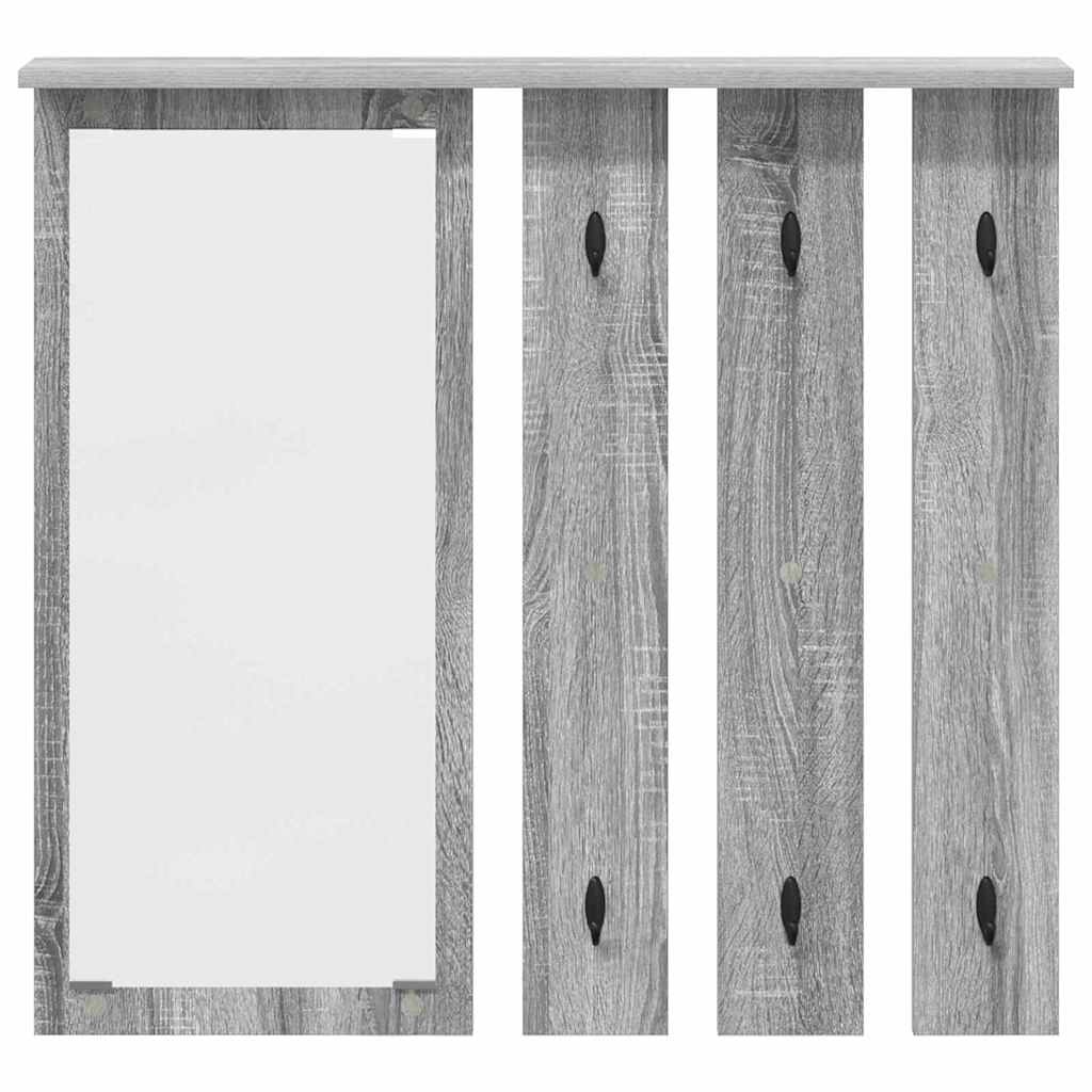 Porte-manteau mural avec étagère Sonoma gris 84 x 10 x 80 cm