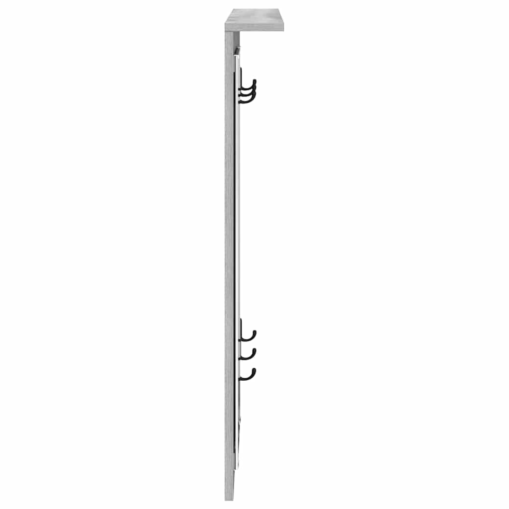 Porte-manteau mural avec étagère Sonoma gris 84 x 10 x 80 cm