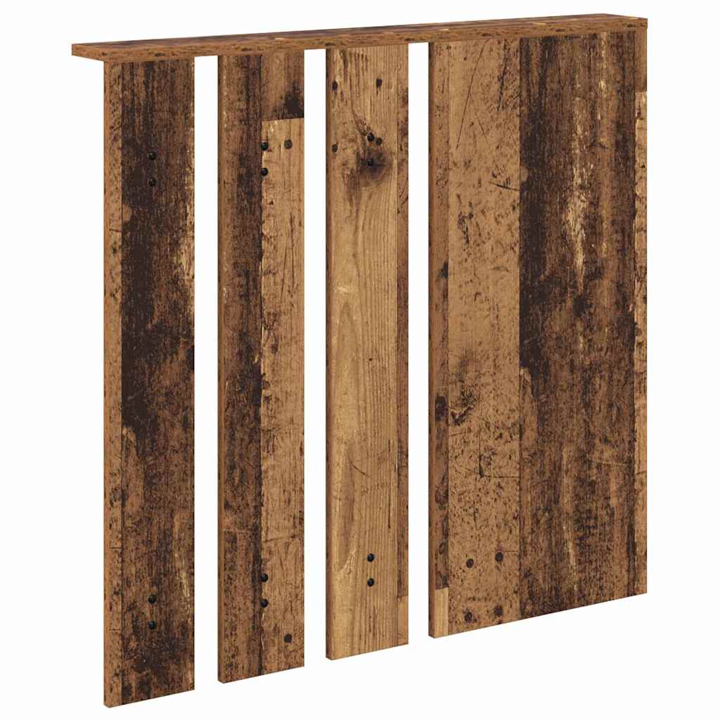 Porte-manteau mural avec étagère Bois ancien 84 x 10 x 80 cm