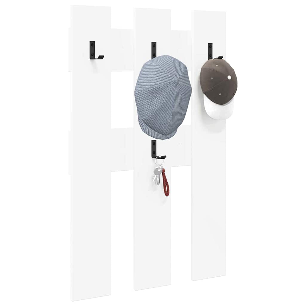 Porte-manteau mural Blanc 65 x 3 x 100 cm Bois d'ingénierie