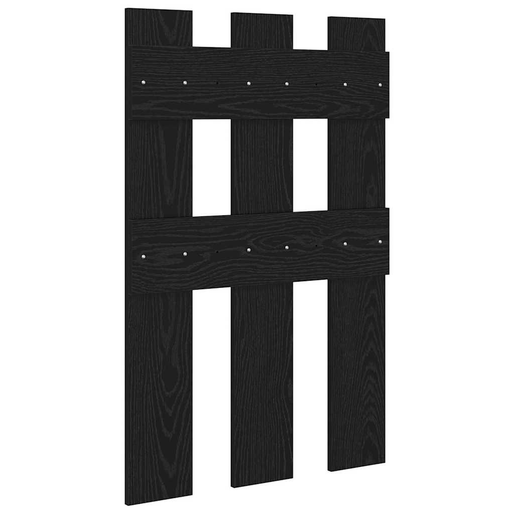 Porte-manteau mural Montage mural Chêne noir 65 x 3 x 100 cm
