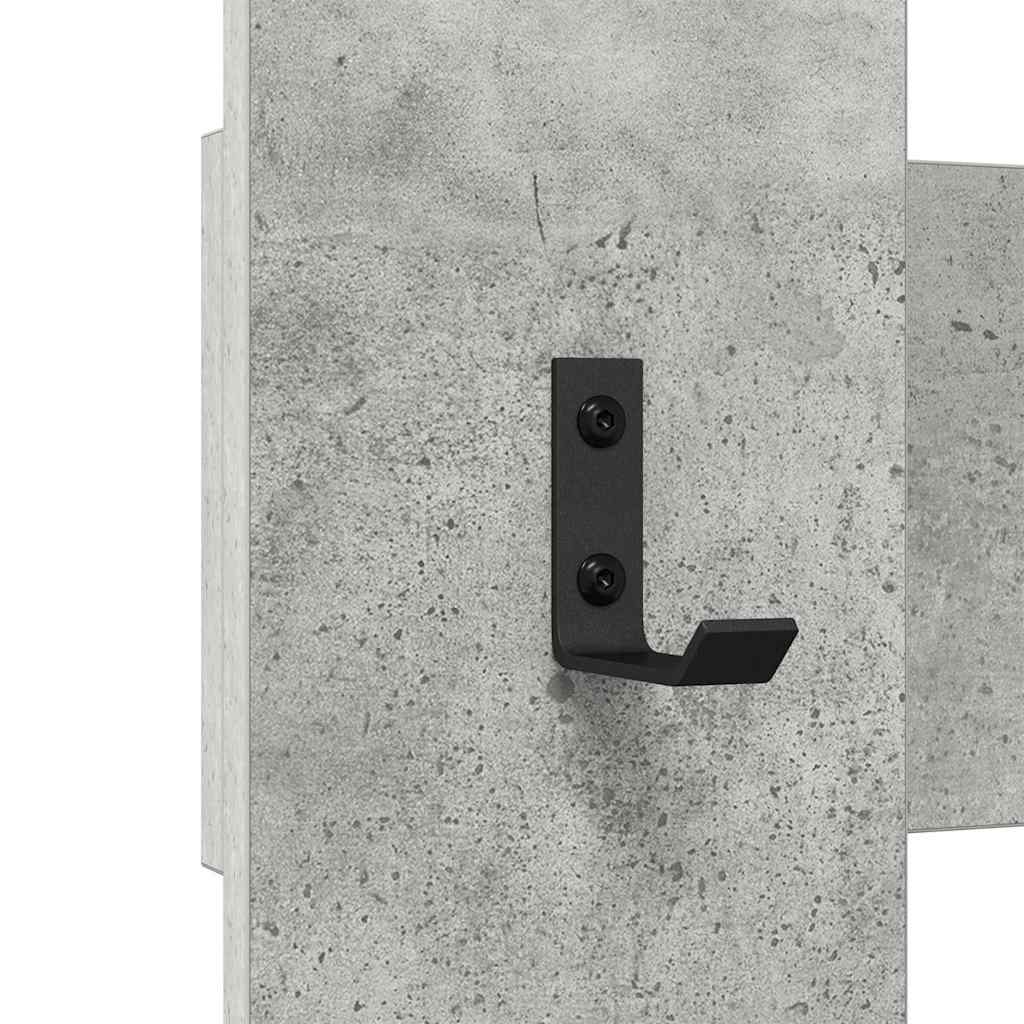 Porte-manteau mural Montage mural Gris béton 65 x 3 x 100 cm