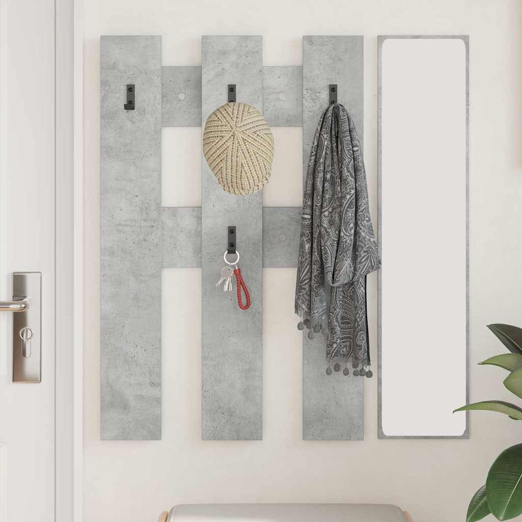 Porte-manteau mural Montage mural Gris béton 65 x 3 x 100 cm