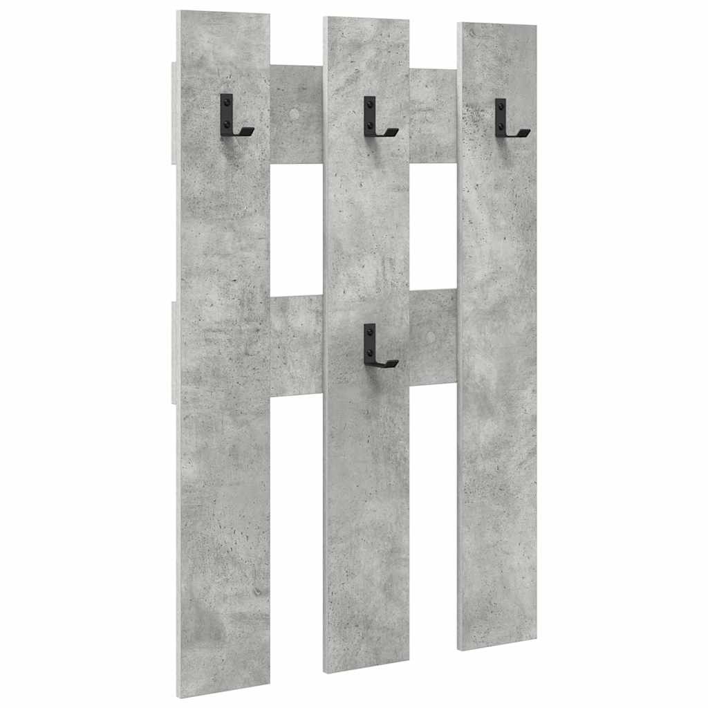 Porte-manteau mural Montage mural Gris béton 65 x 3 x 100 cm