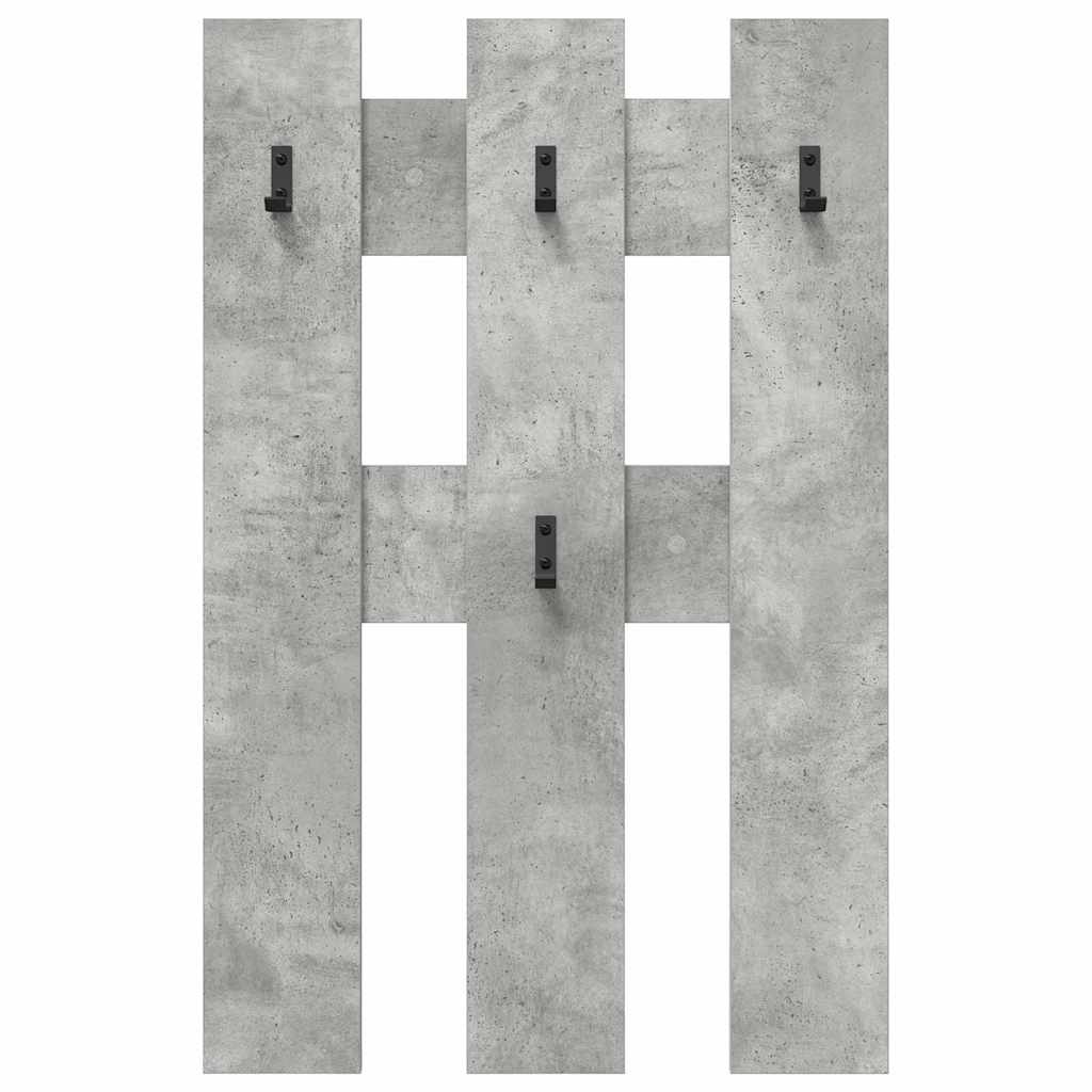 Porte-manteau mural Montage mural Gris béton 65 x 3 x 100 cm