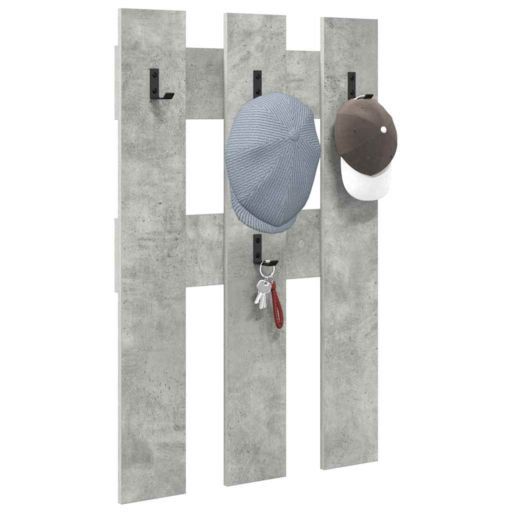 Porte-manteau mural Montage mural Gris béton 65 x 3 x 100 cm