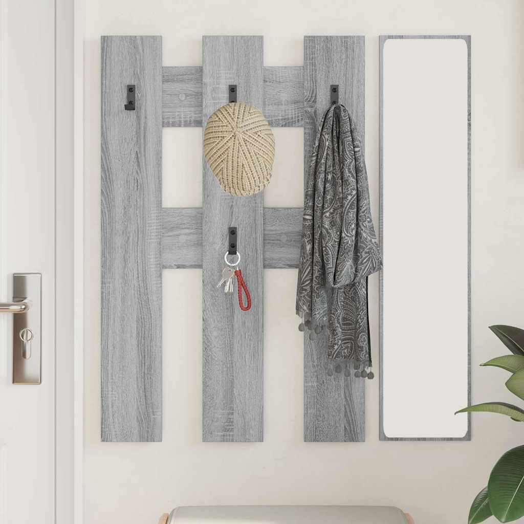 Porte-manteau mural Montage mural Sonoma gris 65 x 3 x 100 cm