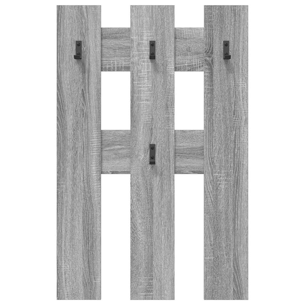 Porte-manteau mural Montage mural Sonoma gris 65 x 3 x 100 cm