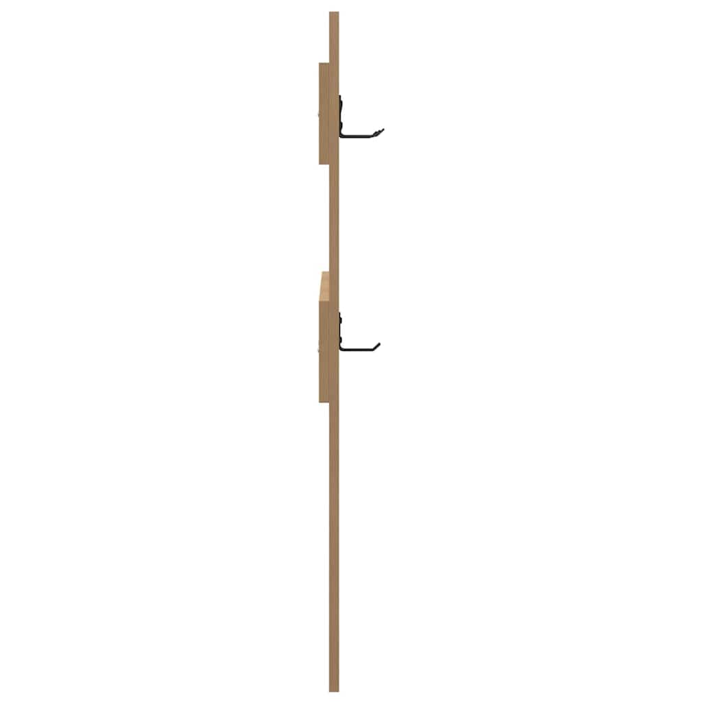 Porte-manteau mural chêne artisanal 65 x 3 x 100 cm