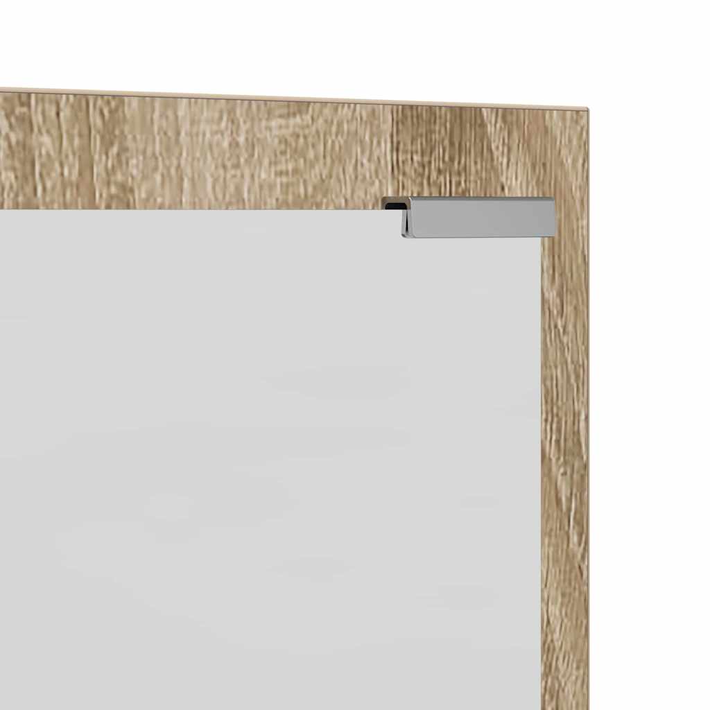 Porte-manteau mural avec miroir Chêne Sonoma 100 x 10 x 100 cm