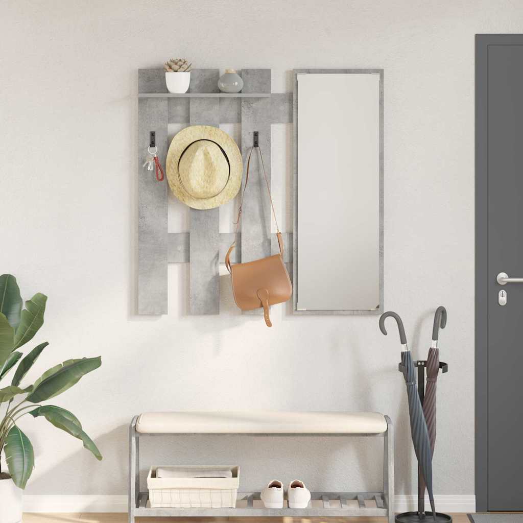 Porte-manteau mural Montage mural Gris Béton 100 x 10 x 100 cm
