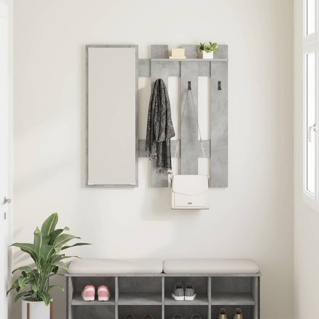 Porte-manteau mural Montage mural Gris Béton 100 x 10 x 100 cm
