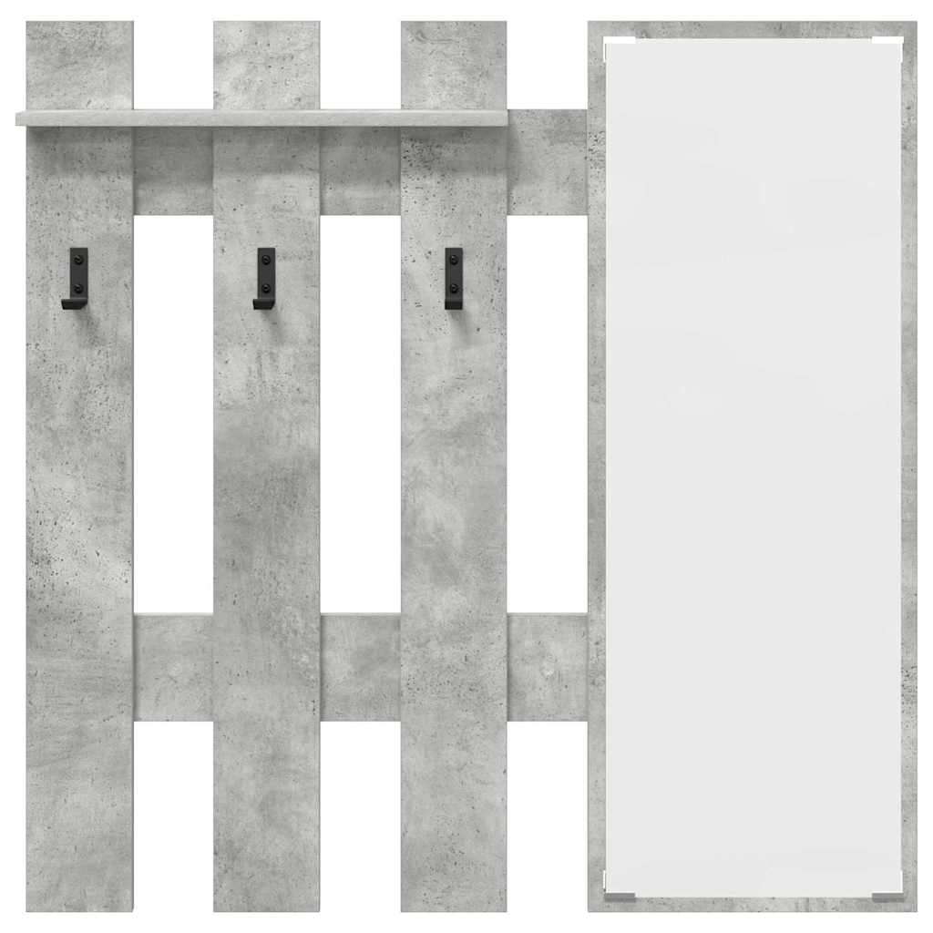 Porte-manteau mural Montage mural Gris Béton 100 x 10 x 100 cm