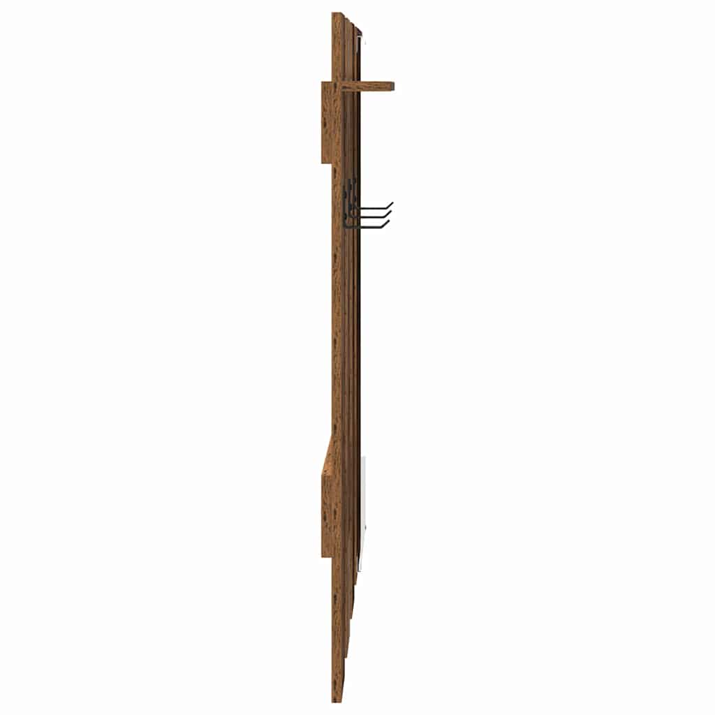 Porte-manteau mural Montage mural Bois ancien 100 x 10 x 100 cm