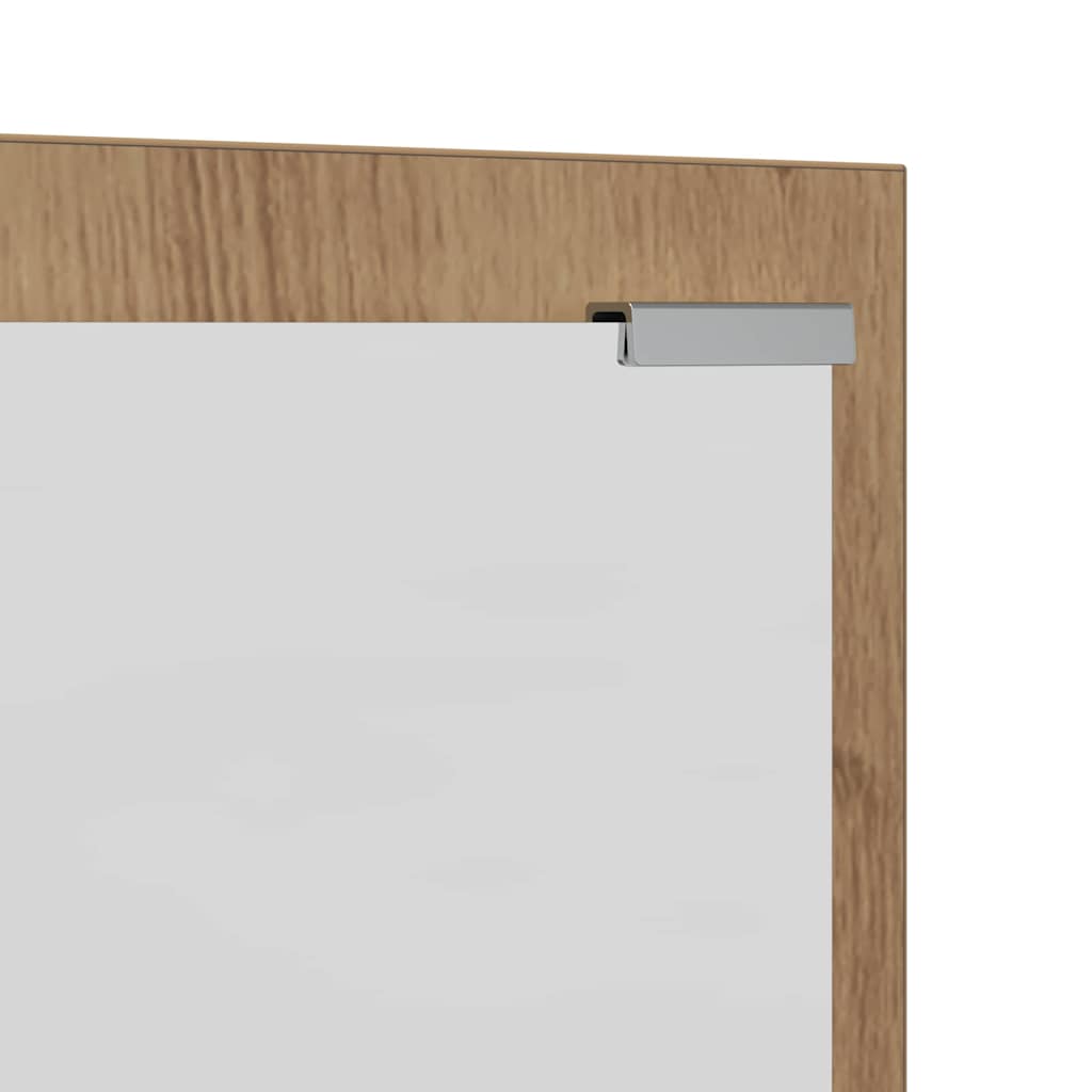 Porte-manteau mural avec miroir Chêne artisan 100 x 10 x 100 cm