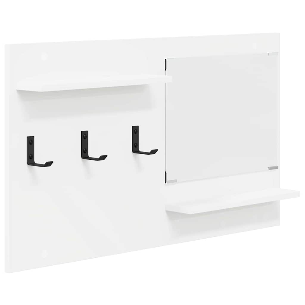 Porte-manteau mural Blanc 90 x 10 x 50 cm Bois d'ingénierie