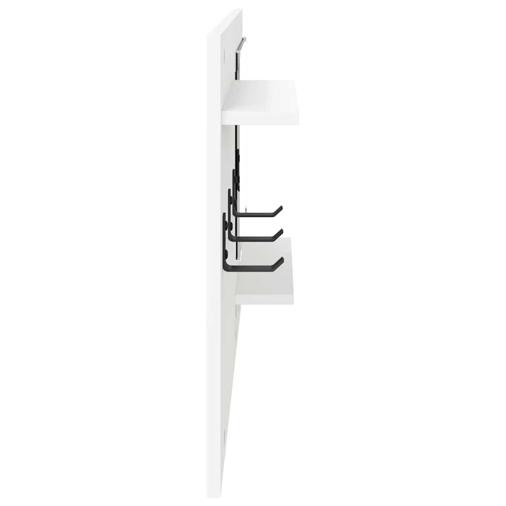 Porte-manteau mural Blanc 90 x 10 x 50 cm Bois d'ingénierie