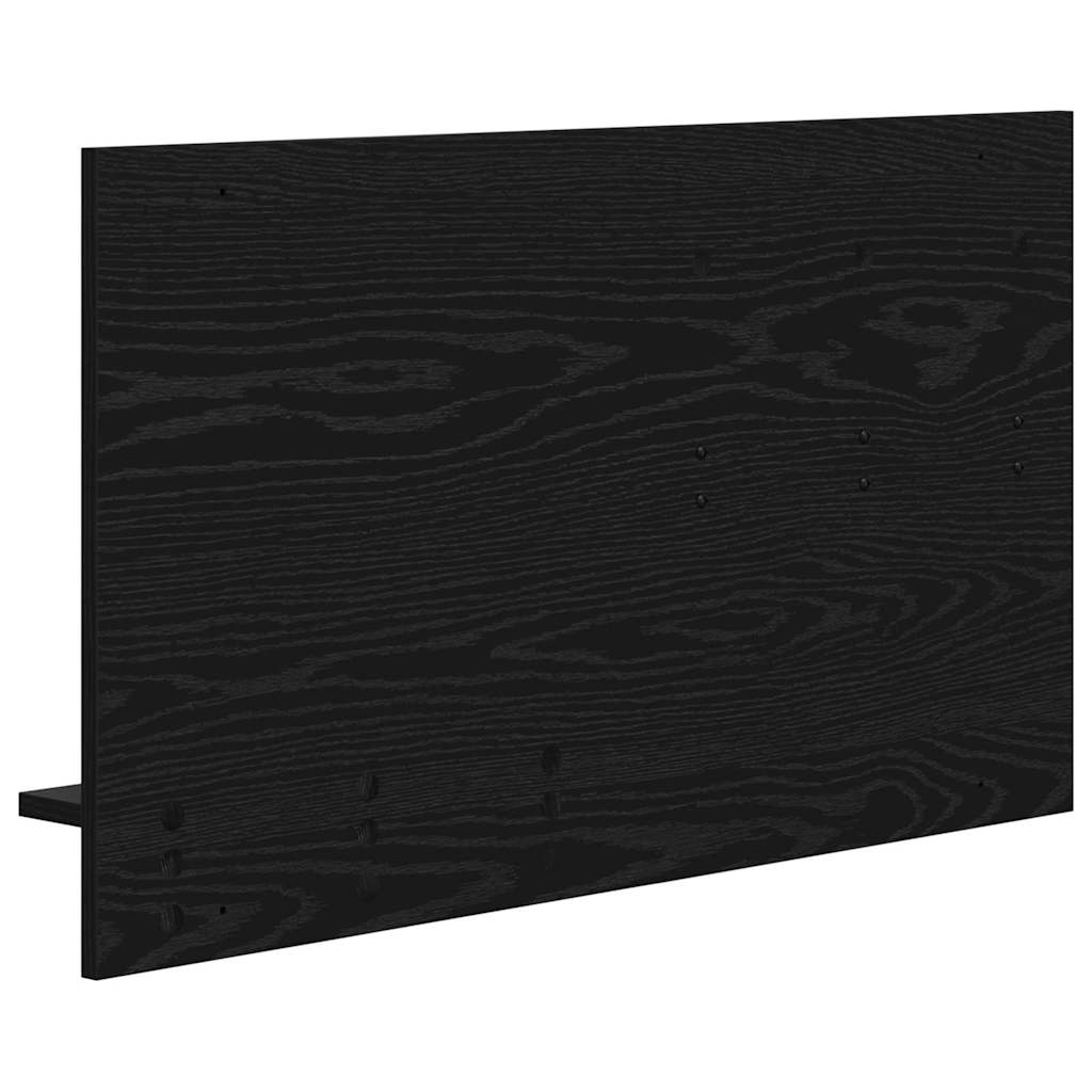Porte-manteau mural avec étagère Chêne noir 90 x 10 x 50 cm