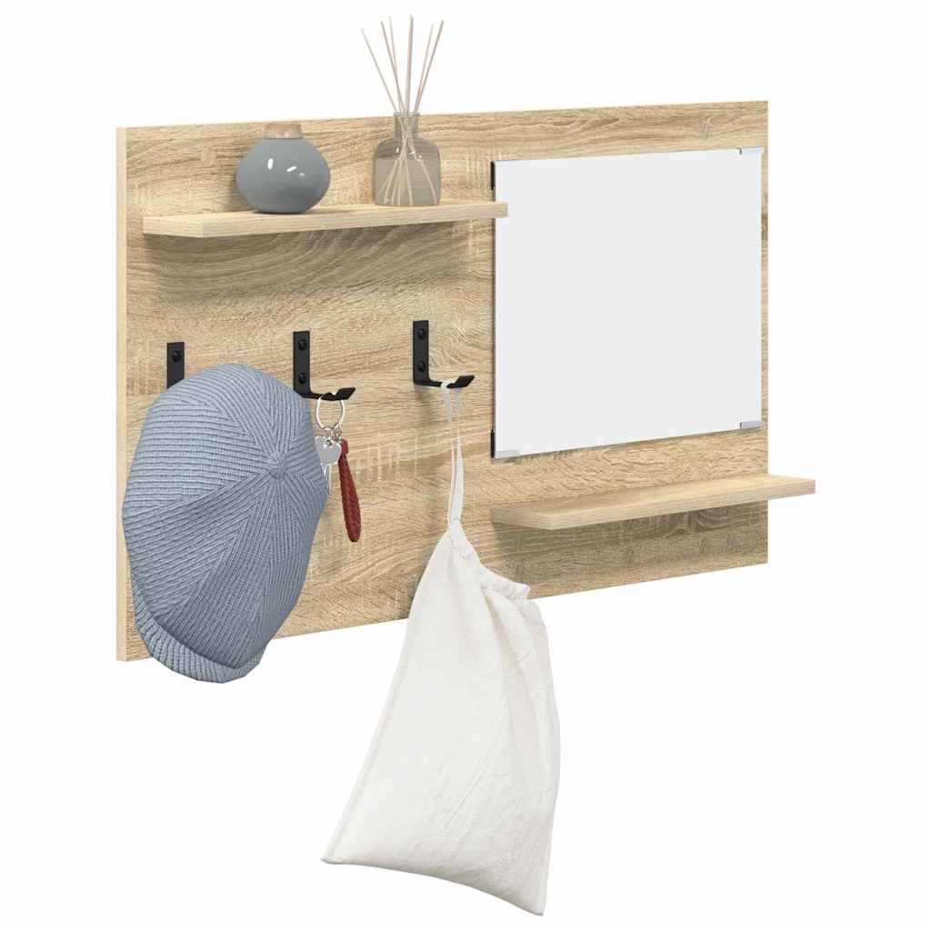 Porte-manteau mural avec étagère Chêne sonoma 90 x 10 x 50 cm