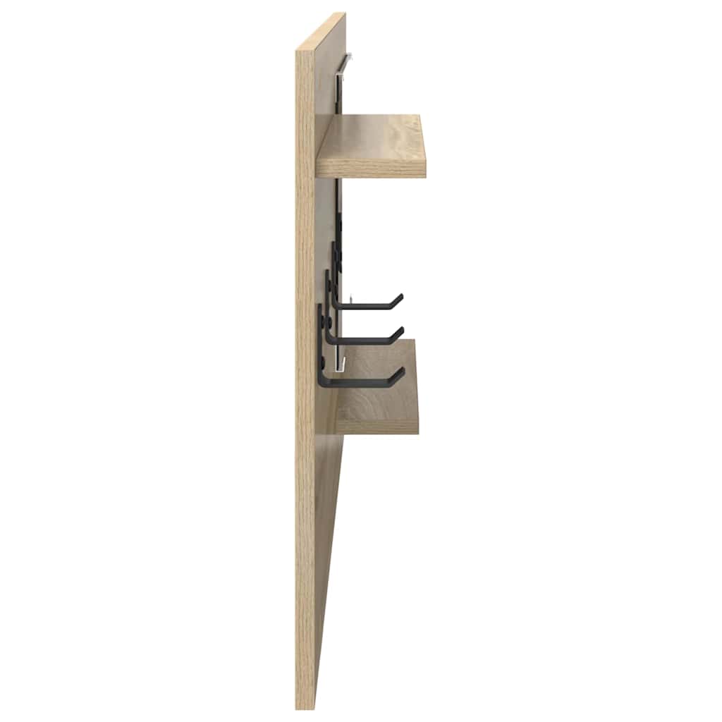 Porte-manteau mural avec étagère Chêne sonoma 90 x 10 x 50 cm