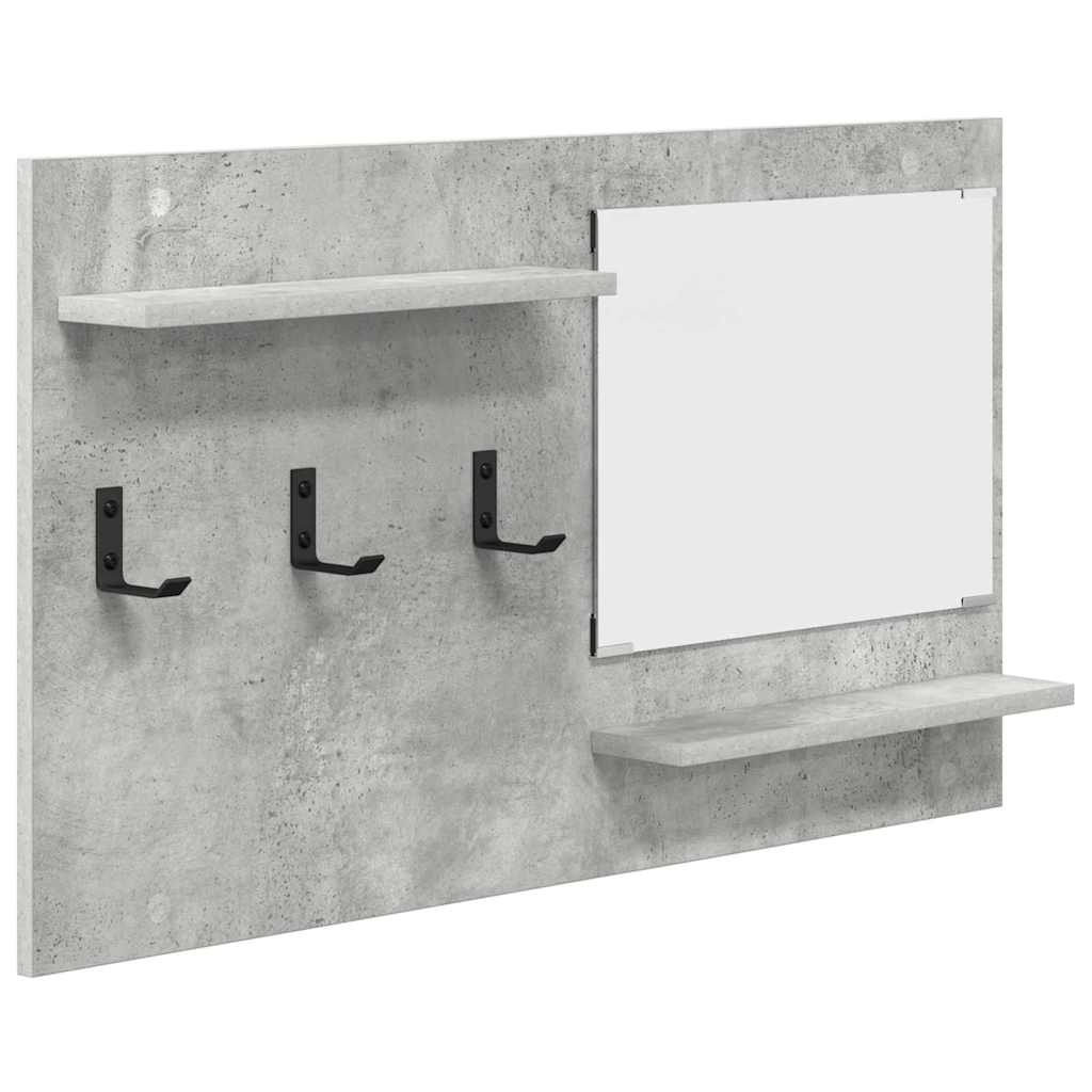 Porte-manteau mural avec étagère Gris béton 90 x 10 x 50 cm