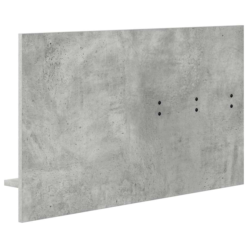 Porte-manteau mural avec étagère Gris béton 90 x 10 x 50 cm