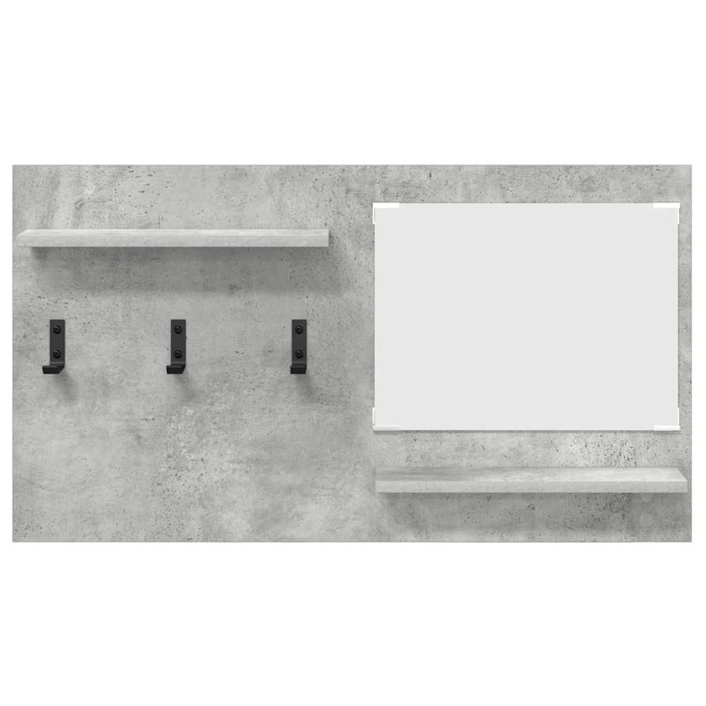 Porte-manteau mural avec étagère Gris béton 90 x 10 x 50 cm