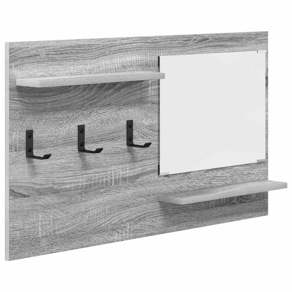 Porte-manteau mural avec étagère Sonoma gris 90 x 10 x 50 cm