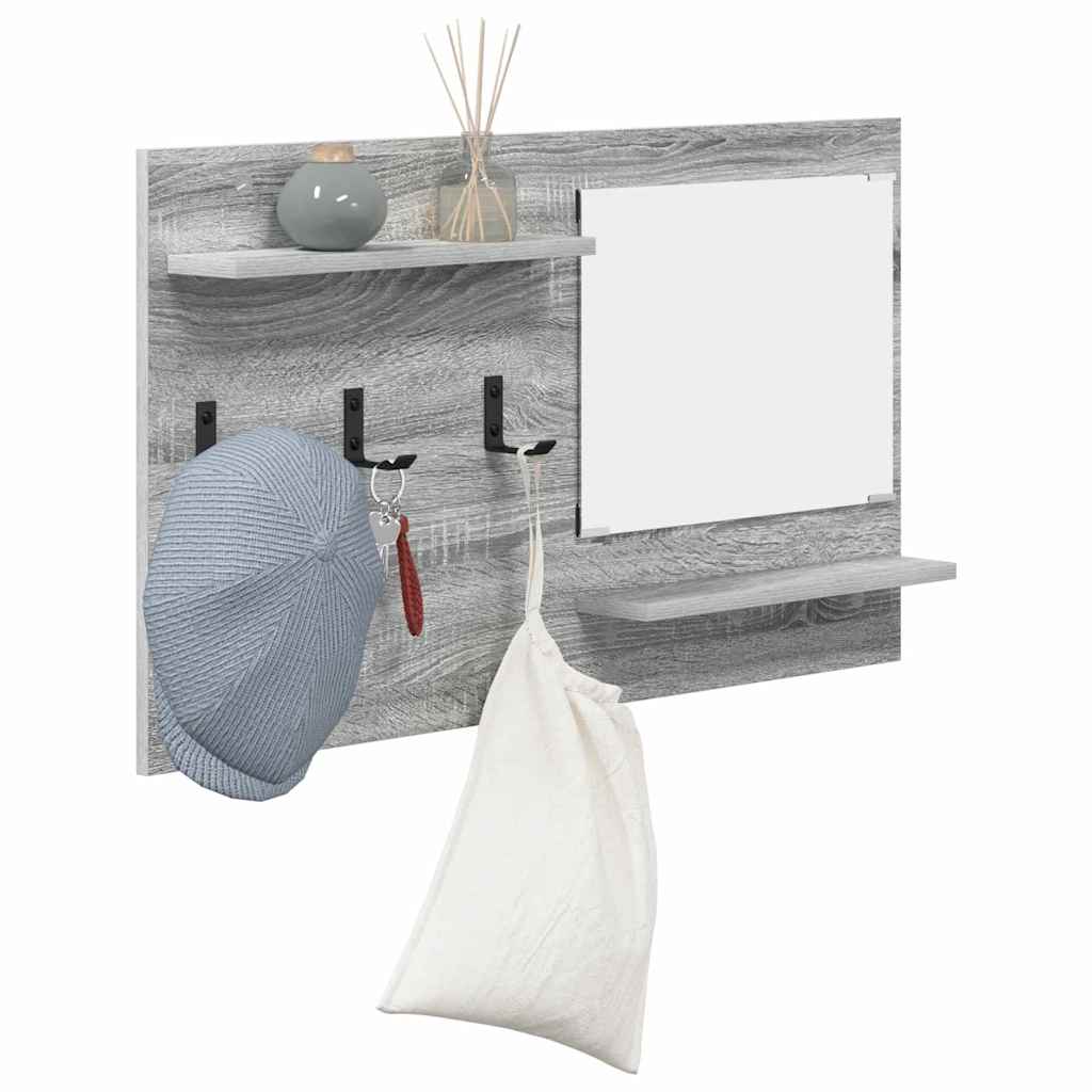 Porte-manteau mural avec étagère Sonoma gris 90 x 10 x 50 cm