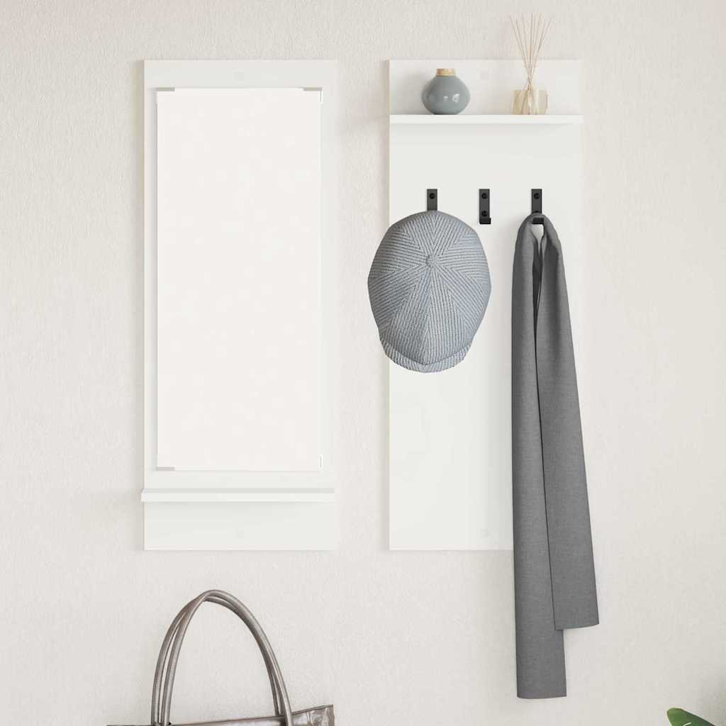 Porte-manteau mural Blanc 70 x 10 x 90 cm Bois d'ingénierie