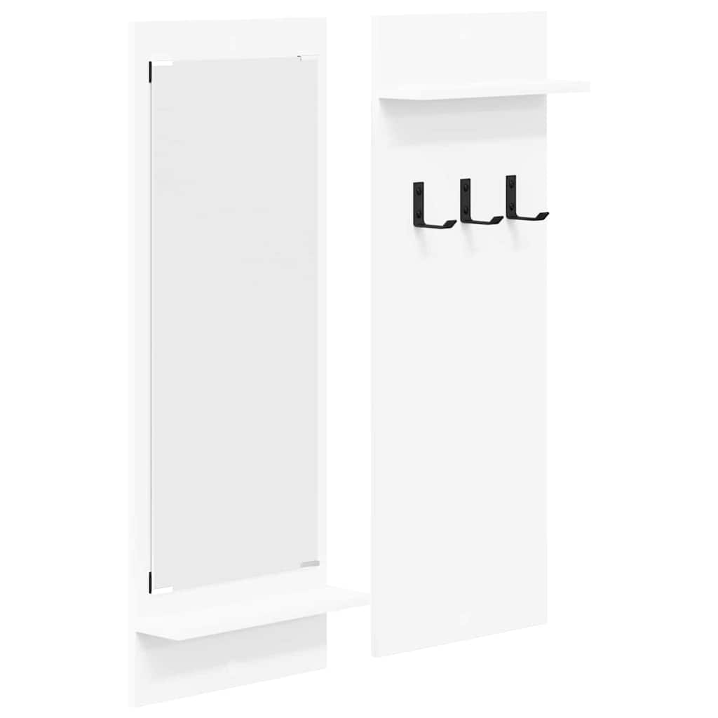Porte-manteau mural Blanc 70 x 10 x 90 cm Bois d'ingénierie