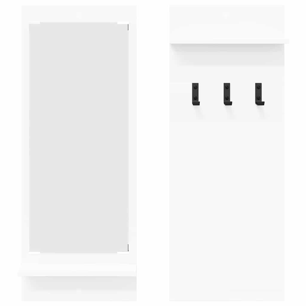 Porte-manteau mural Blanc 70 x 10 x 90 cm Bois d'ingénierie