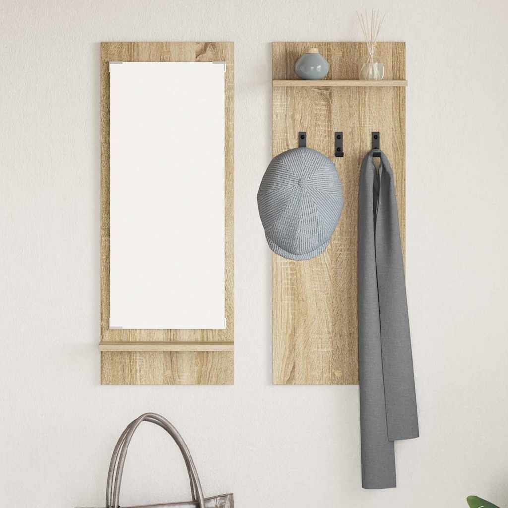 Porte-manteau mural avec étagère Chêne sonoma 70 x 10 x 90 cm