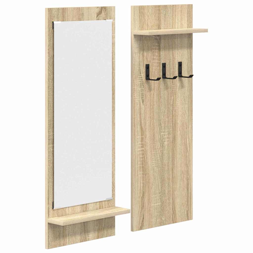 Porte-manteau mural avec étagère Chêne sonoma 70 x 10 x 90 cm