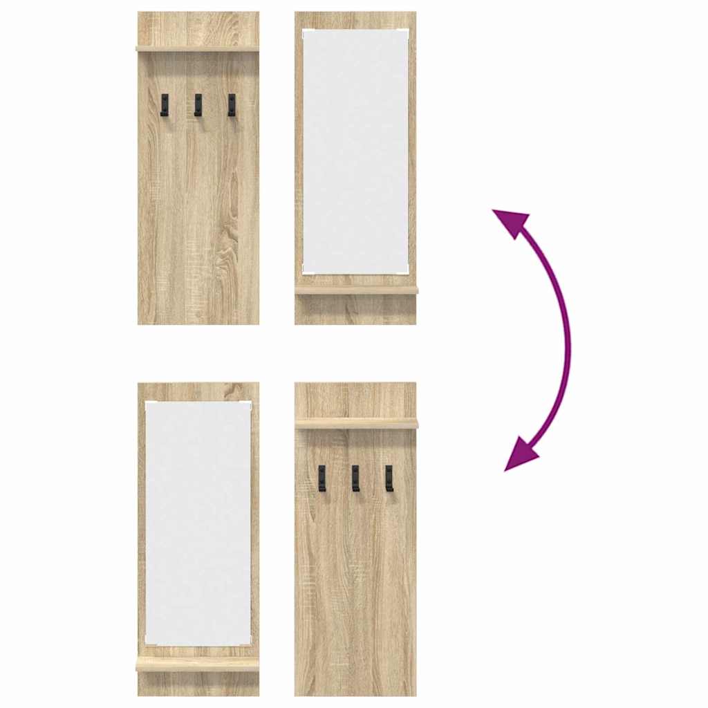 Porte-manteau mural avec étagère Chêne sonoma 70 x 10 x 90 cm