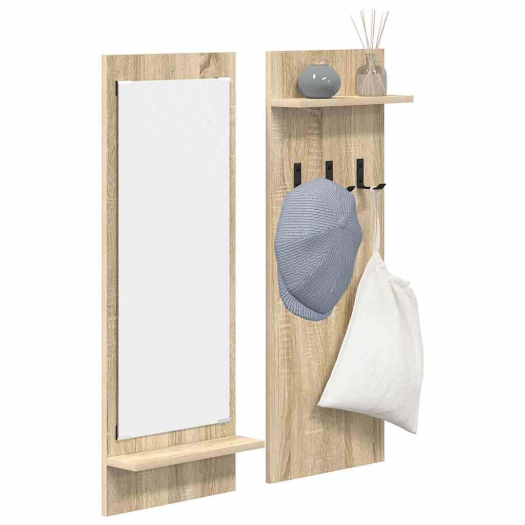 Porte-manteau mural avec étagère Chêne sonoma 70 x 10 x 90 cm