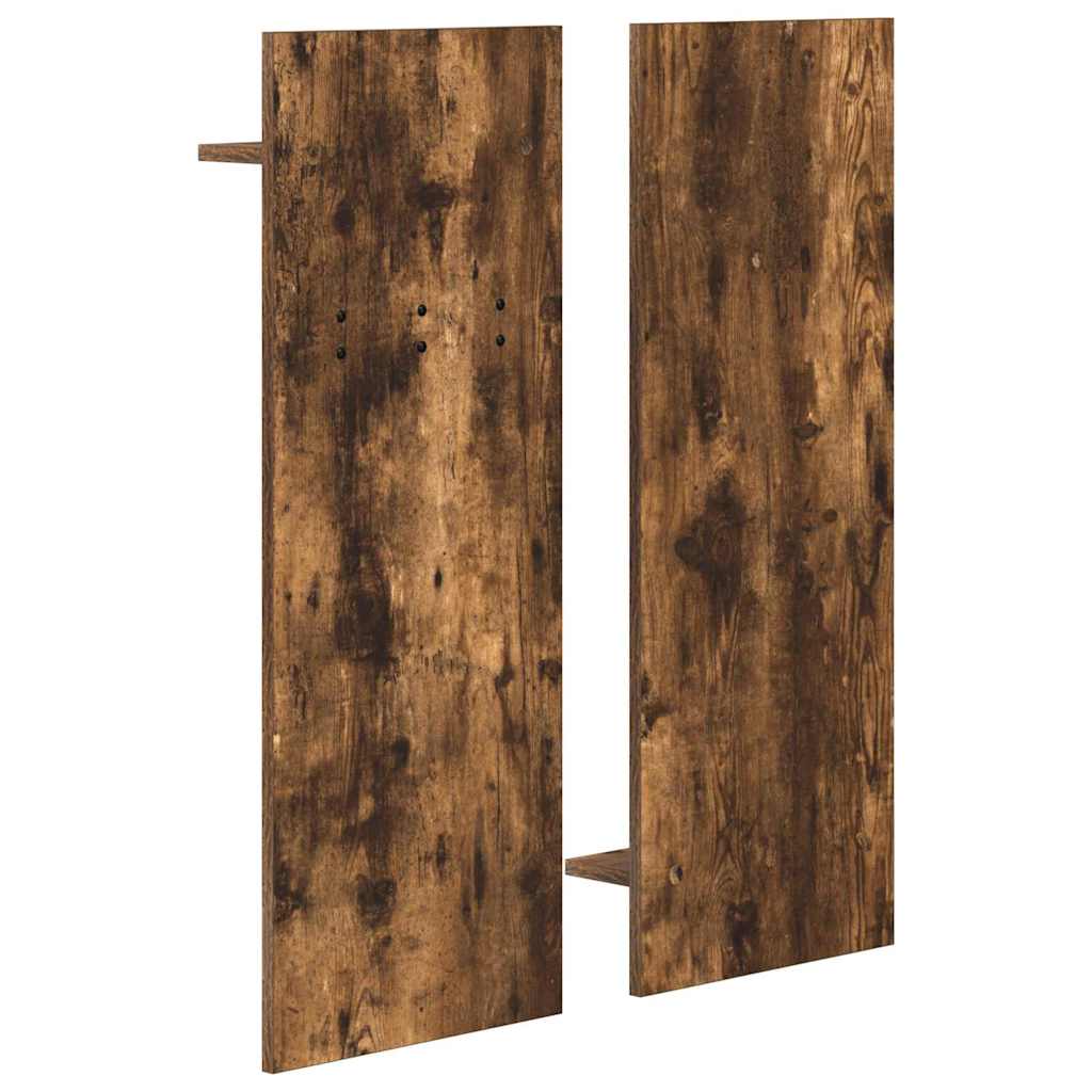 Porte-manteau mural avec étagère Chêne fumé 70 x 10 x 90 cm