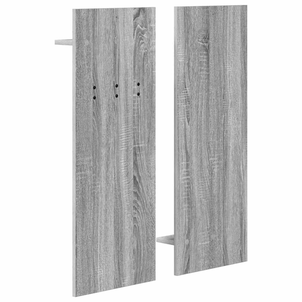 Porte-manteau mural avec étagère Sonoma gris 70 x 10 x 90 cm