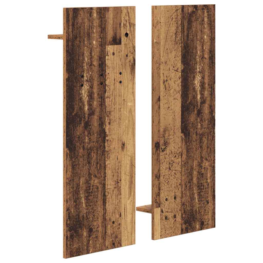 Porte-manteau mural avec étagère Bois ancien 70 x 10 x 90 cm