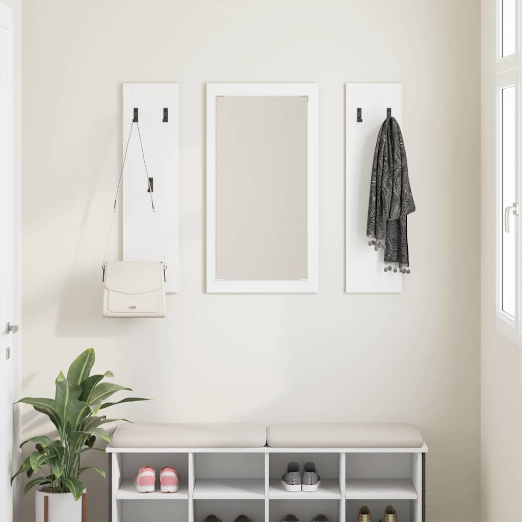Porte-manteau mural Blanc 96 x 1,5 x 90 cm Bois d'ingénierie