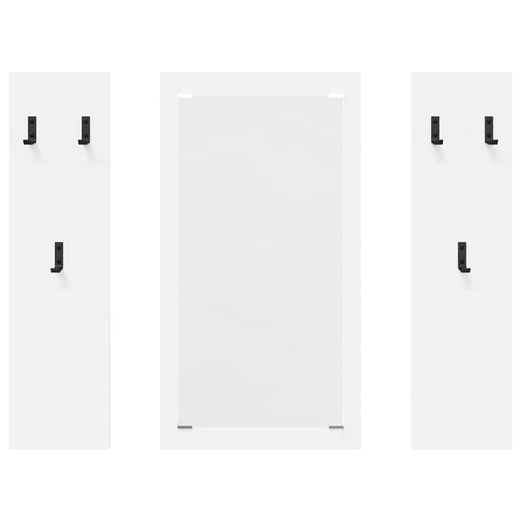 Porte-manteau mural Blanc 96 x 1,5 x 90 cm Bois d'ingénierie