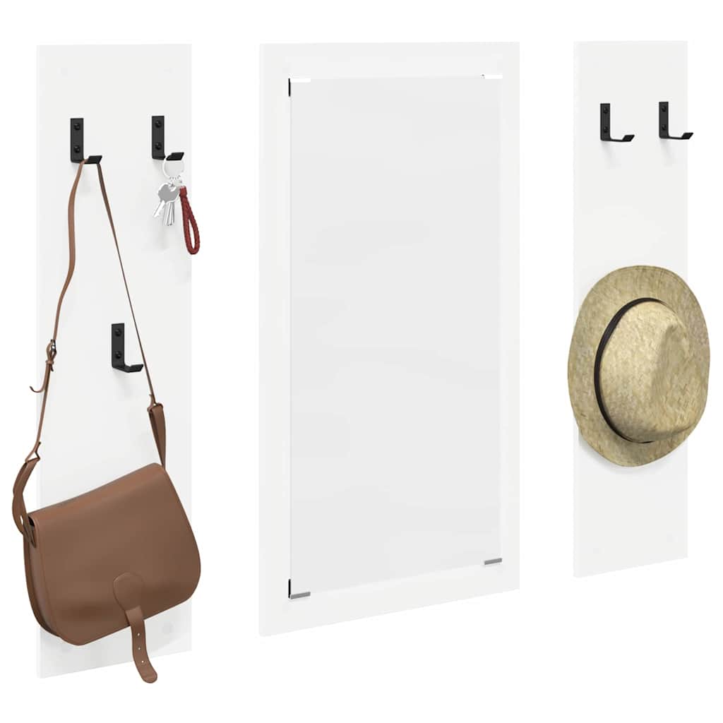 Porte-manteau mural Blanc 96 x 1,5 x 90 cm Bois d'ingénierie