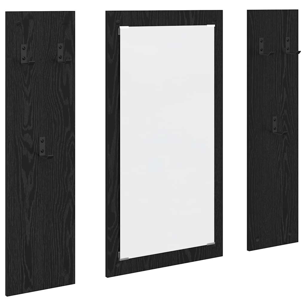 Porte-manteau mural Montage mural Chêne noir 96 x 1,5 x 90 cm