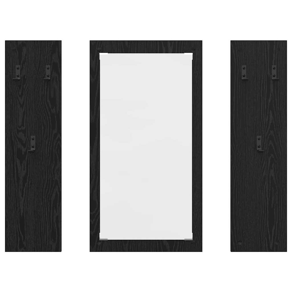 Porte-manteau mural Montage mural Chêne noir 96 x 1,5 x 90 cm