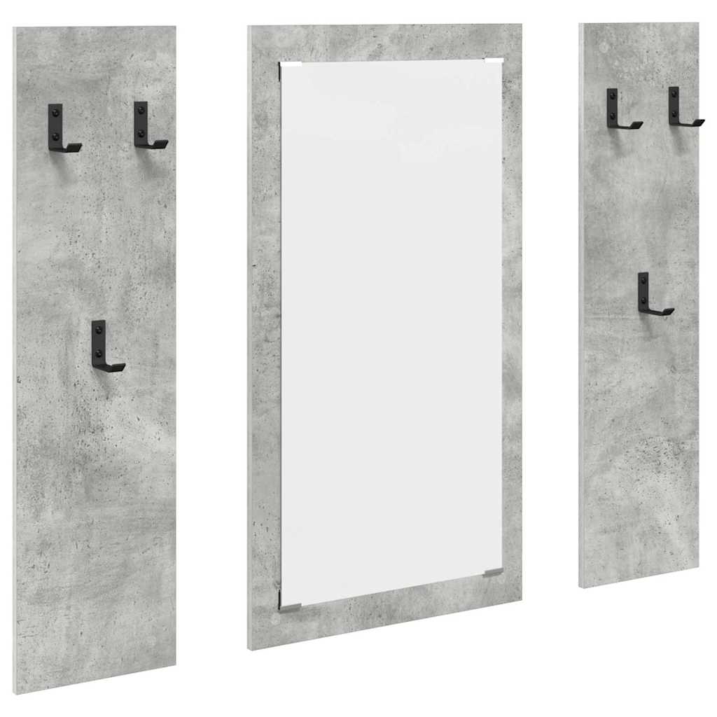 Porte-manteau mural Montage mural Gris béton 96 x 1,5 x 90 cm