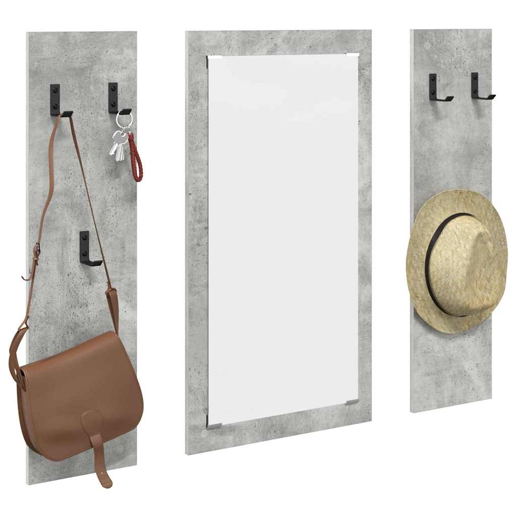 Porte-manteau mural Montage mural Gris béton 96 x 1,5 x 90 cm